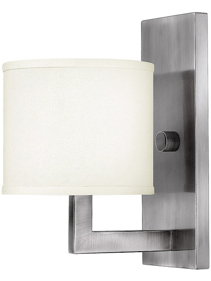 Hampton Single Wall Sconce With Linen Drum Shade